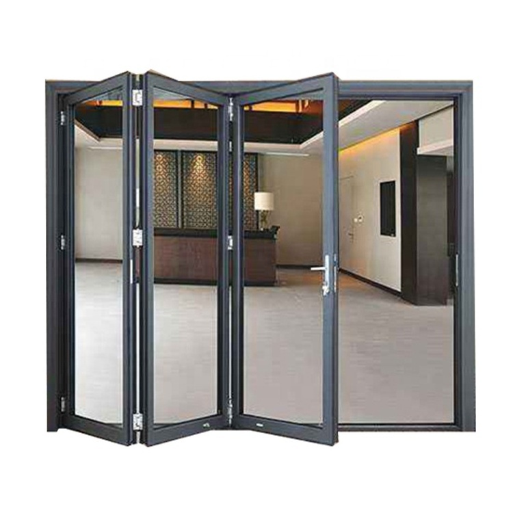 Exterior customization Aluminum Double glass Accordion Bi-fold Patio glass Door