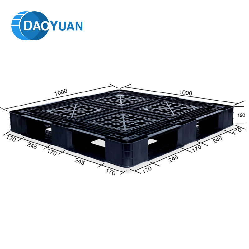 Reliable food grade heavy duty single solid plastic pallet with steel for sale