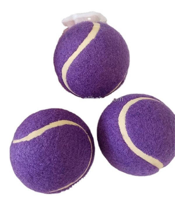 Custom printed purple tennis ball