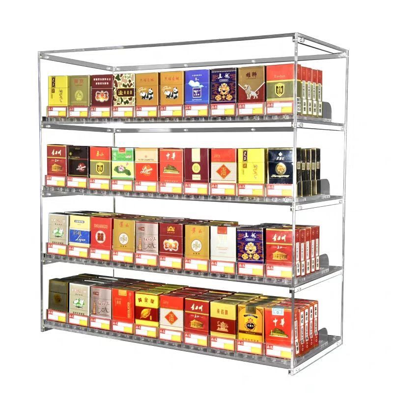 Factory Wholesale Acrylic Tobacco Countertop Cabinet Smoke Shop display rack