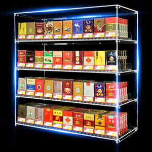 Factory Wholesale Acrylic Tobacco Countertop Cabinet Smoke Shop display rack