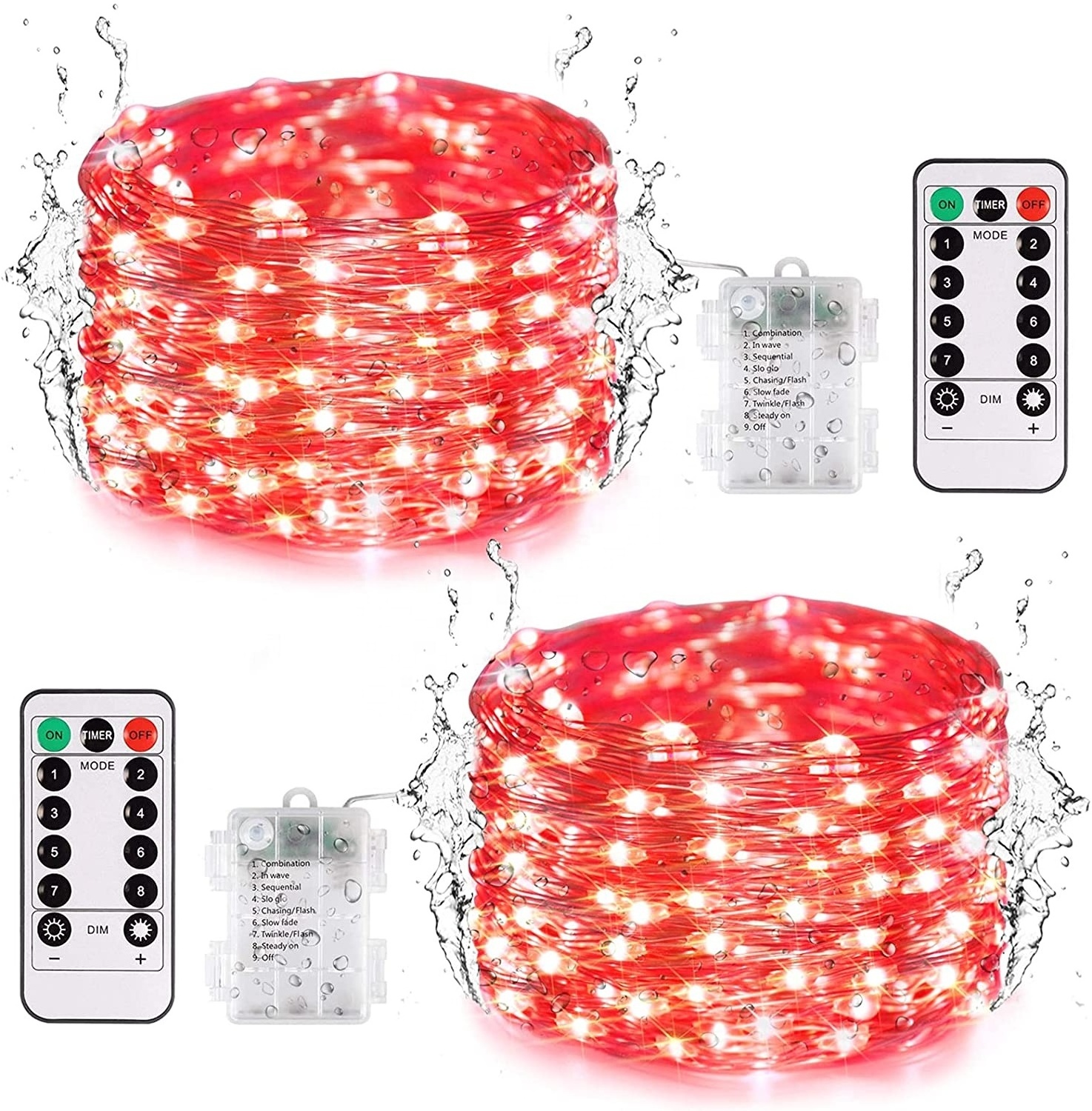 China Wholesale Price Outdoor 10M 100 LED String Lights With Battery Powered LED String Lights Waterproof