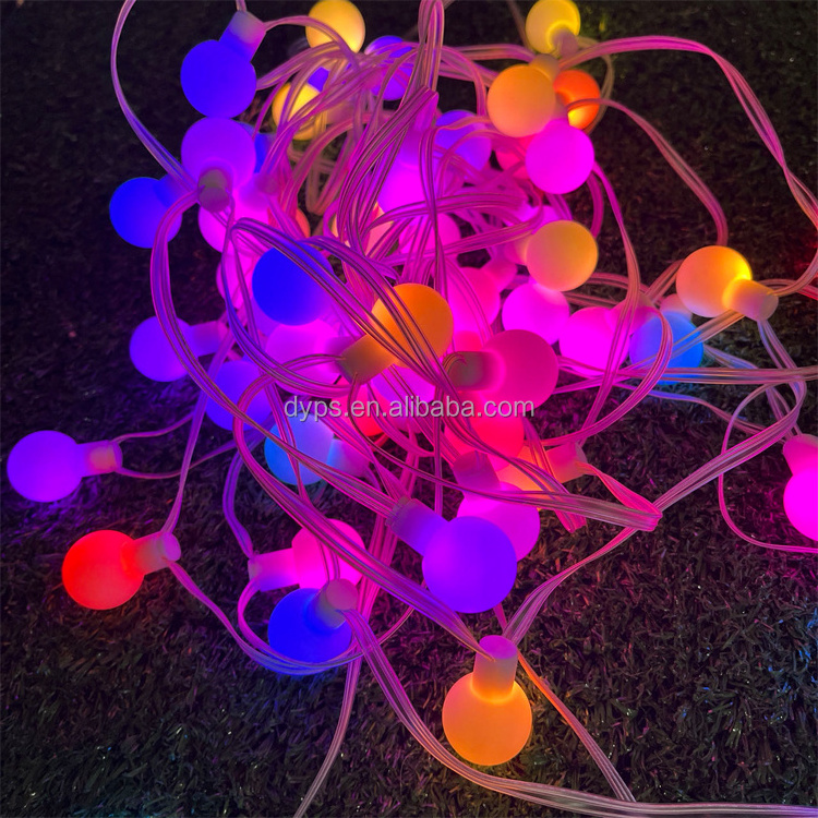 RGB Remote Control Plug in LED Light Bulb String Hanging Sockets LED String Light Outdoor Decoration