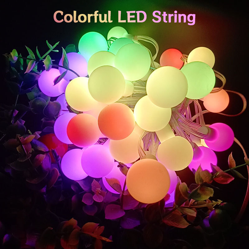 RGB Remote Control Plug in LED Light Bulb String Hanging Sockets LED String Light Outdoor Decoration