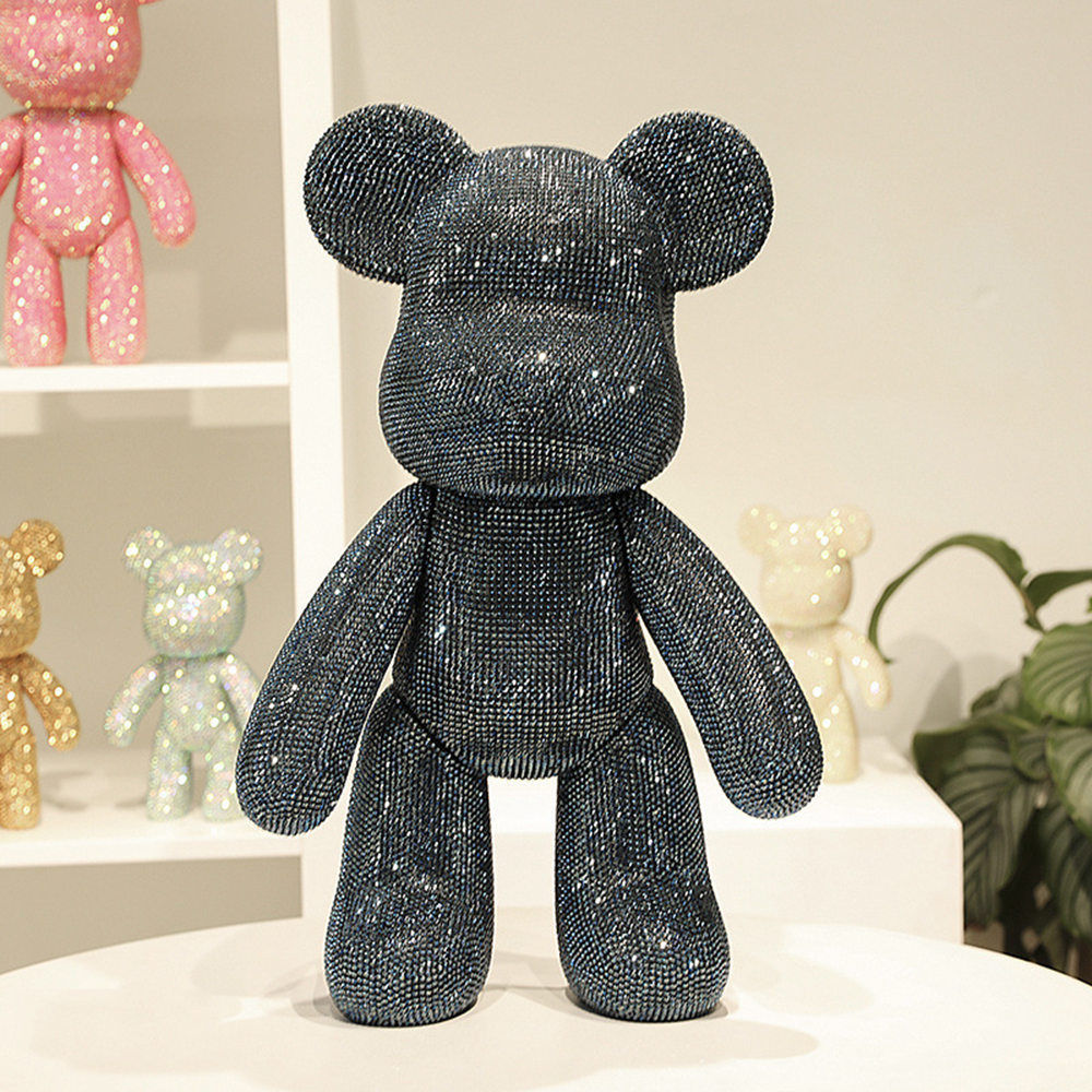 5D Diamond Art Painting Bear Violent Bear Sculpture Desk Handmade Bearbrick Doll Interior Figurines Home Living Room Decoration