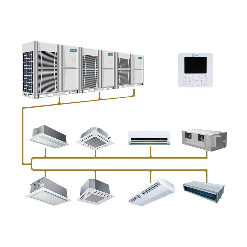 R410A Split Unit Heat Pump VRV Central Air Conditioning Outdoor 4 Way Cassette 5 / 6 Ton VRF System Air Conditioner