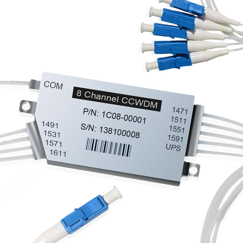 Mini Box 8Ch CWDM Passive Mux Demux Module, 1270~1610nm Compact CWDM 8+1CH CCWDM With 1310nm Upgrade Port