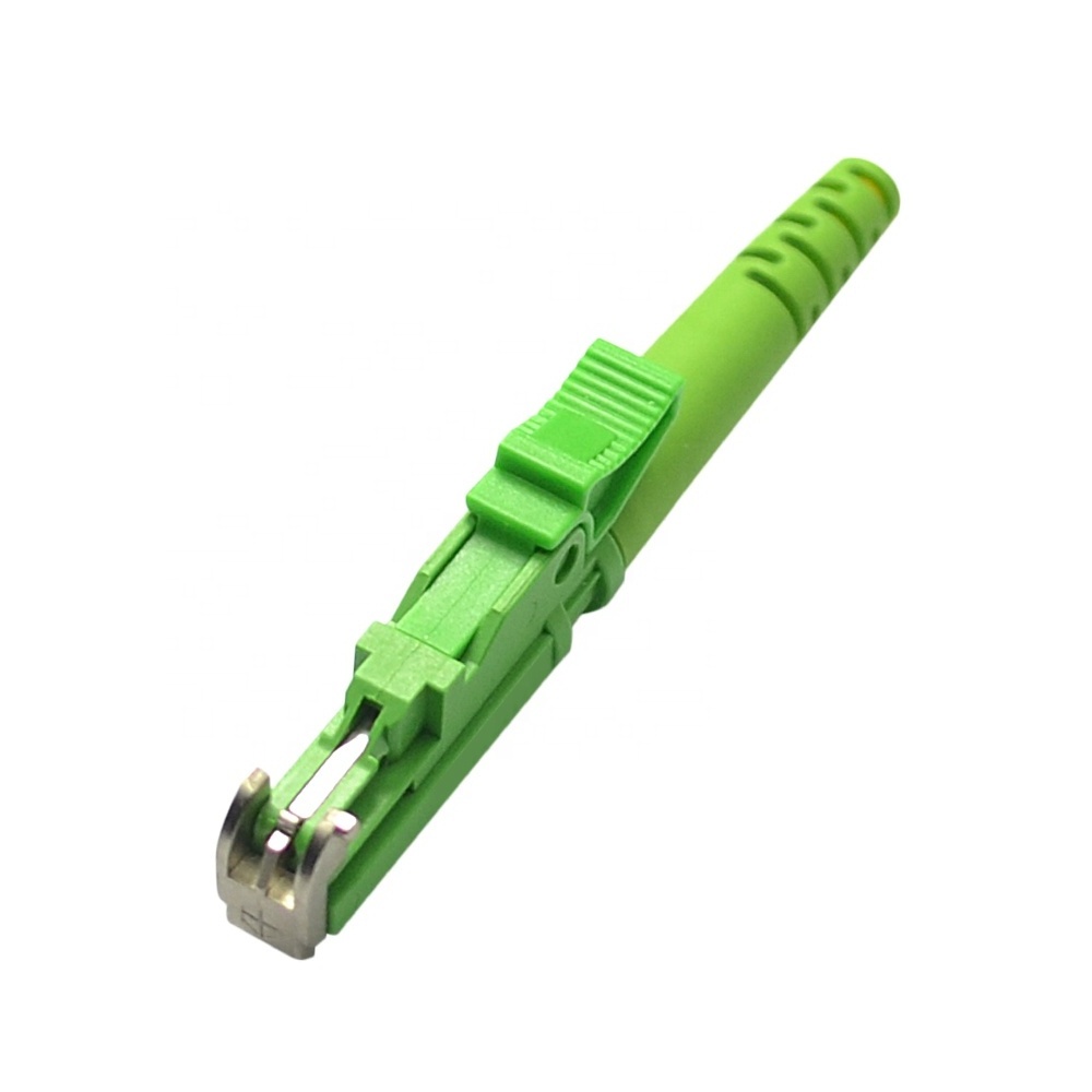 E2000 Connector E2000 APC Pigtail Spring Loaded Shutter E2000 Fiber Optic Connector