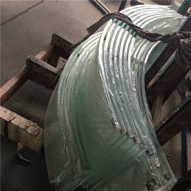 17.52mm curved laminated glass ESG clear low iron PVB SGP film bend tempered glass price per square meter