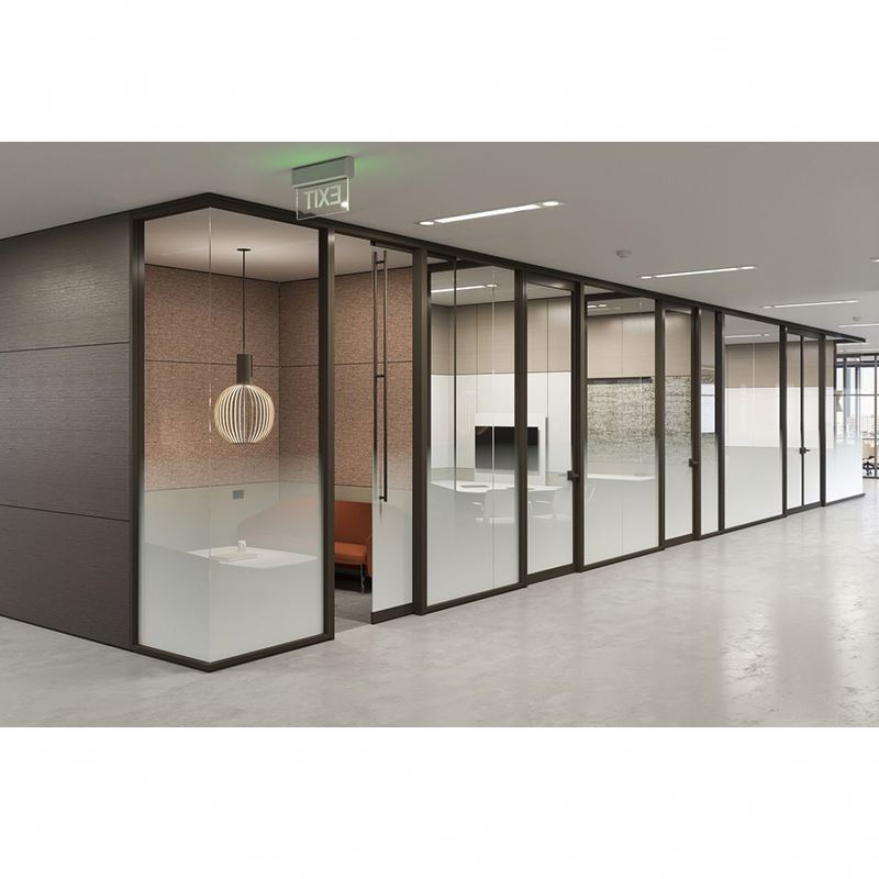 Modern office desks call center furniture partition and office workstations 6 person cubicles glass modular 301-32-8SA