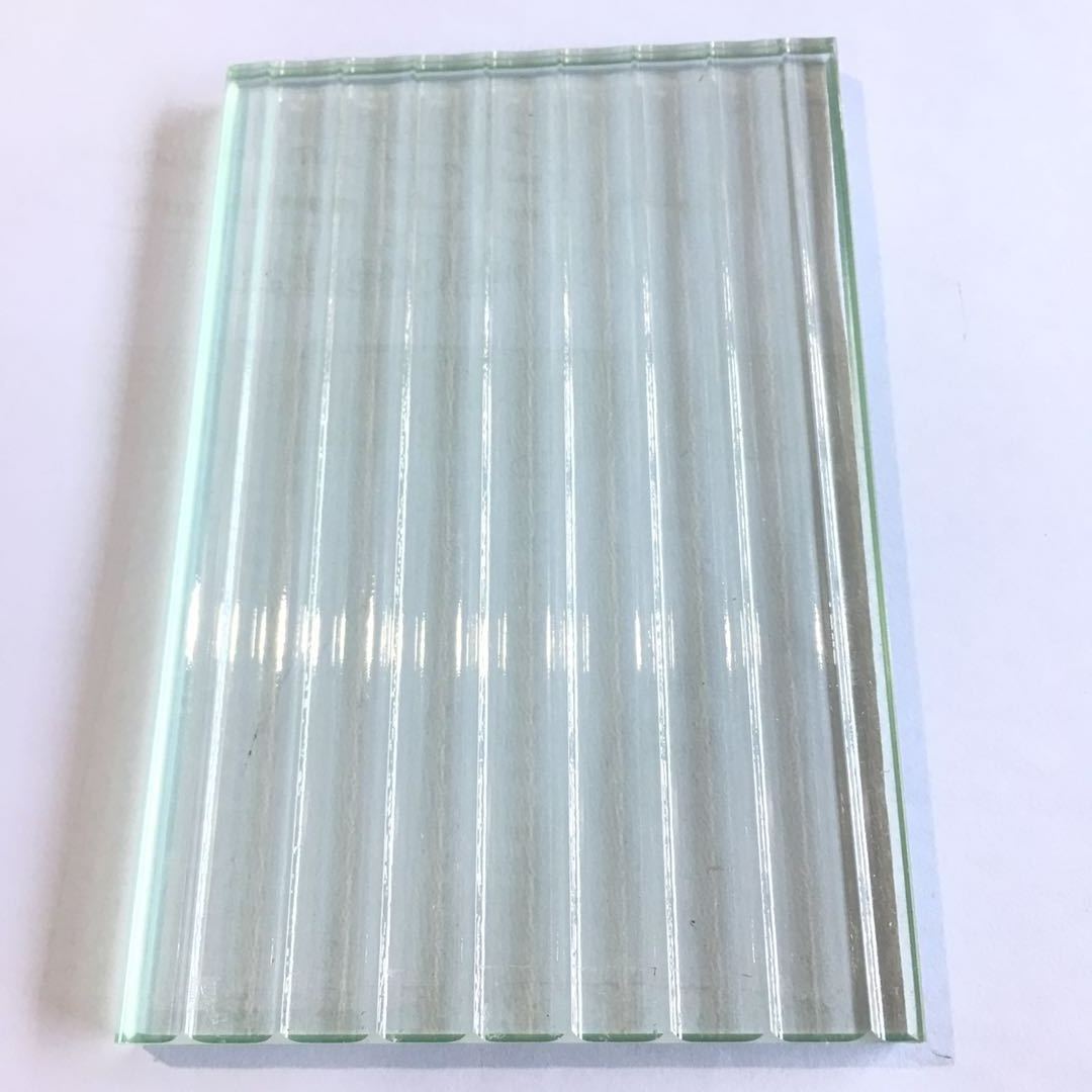 5mm 6mm 8mm 10mm Low Iron Tempered Ribbed Architectural Glass 1/2 inch Narrow reeded patterned glass for Partition