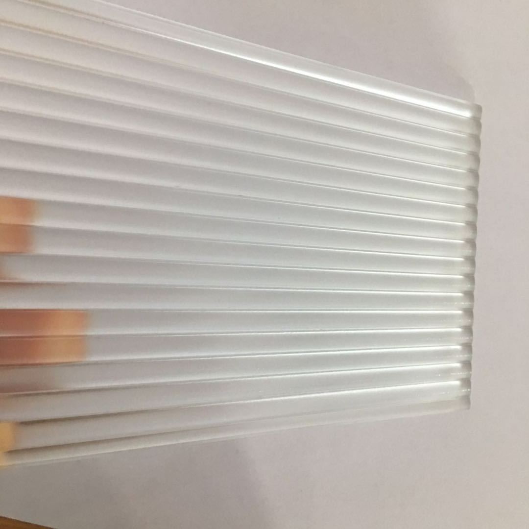 4mm 5mm 6mm Low Iron Toughened Obscure Glass Broad reeded patterned glass for Bathroom