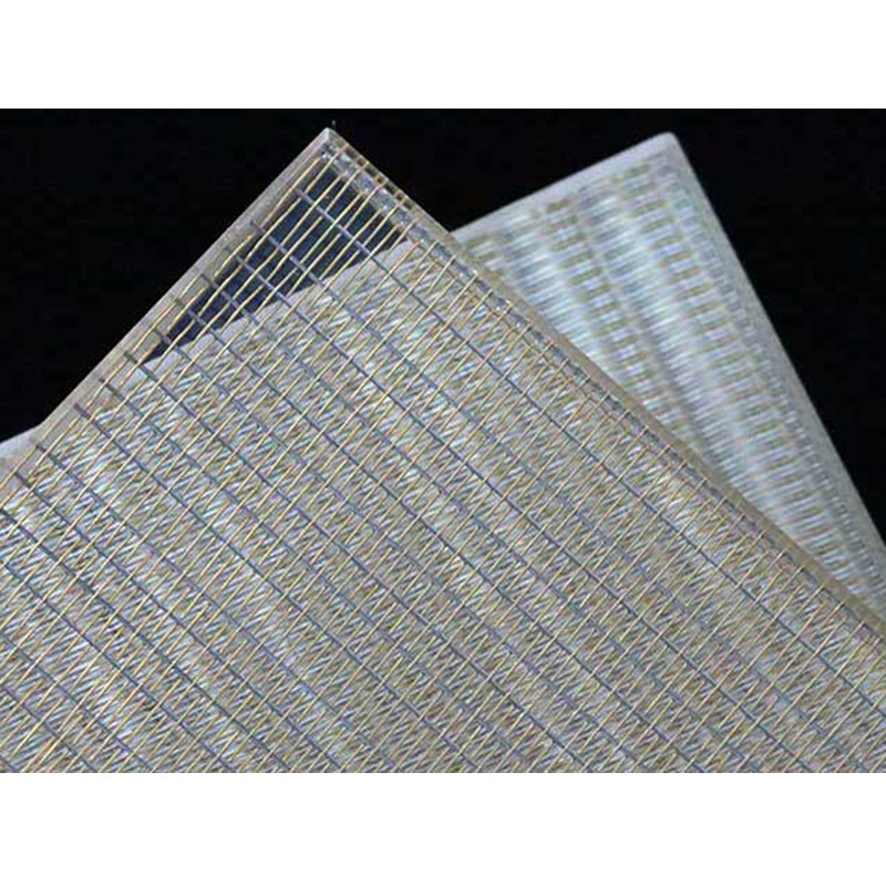 Art decorative safety fluted pattern texture fabric interlayer eva pvb top quality custom clear wire 221 laminated mesh glass