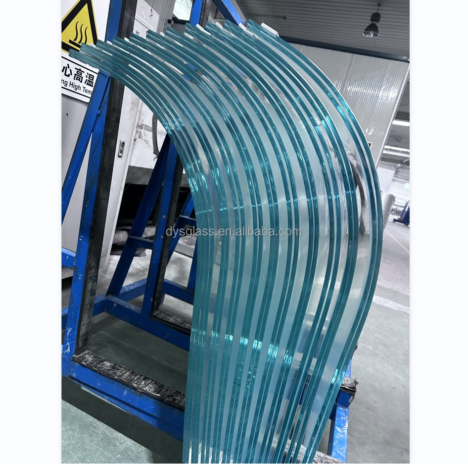 6.38mm to 40.28 mm SGP PVB Clear Flat or Curved Tempered Laminated Glass