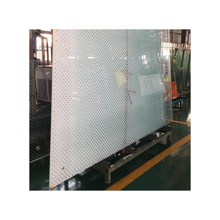 Factory supply 8+8 10+10 silk screen printed decoration glass panels ceramic fritted safety tempered laminated glass