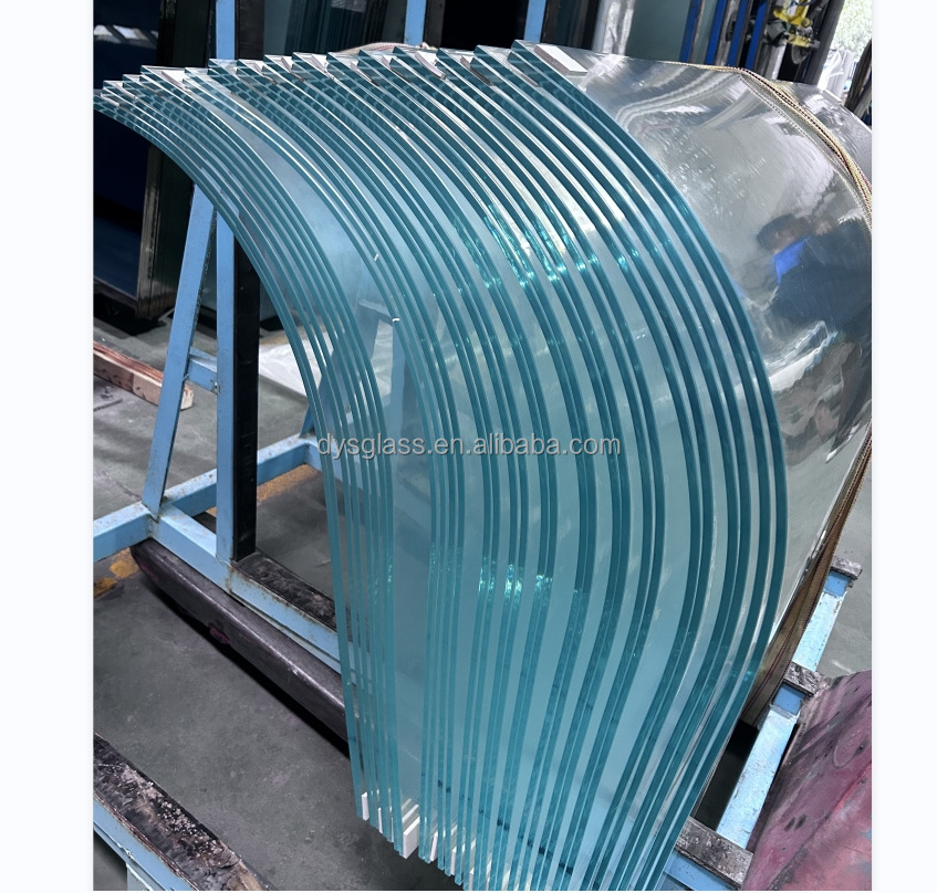 6.38mm to 40.28 mm SGP PVB Clear Flat or Curved Tempered Laminated Glass