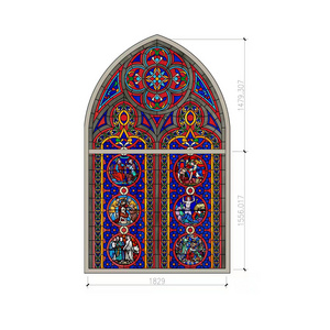 color glass painting church stained glass for church wall decor