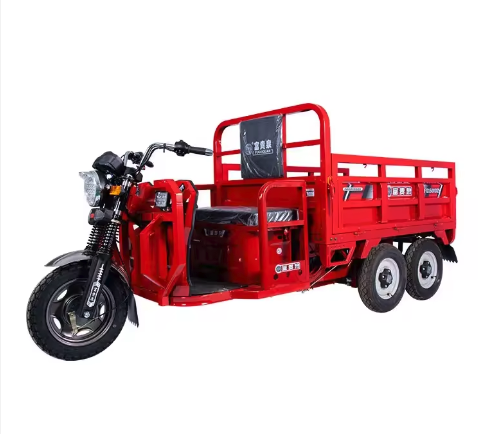 Wholesale High Quality 5 Wheels Electric Cargo Tricycle 1600W 1800W Cargo Motorcycle Rickshaw E Trike Mini Truck for Adult