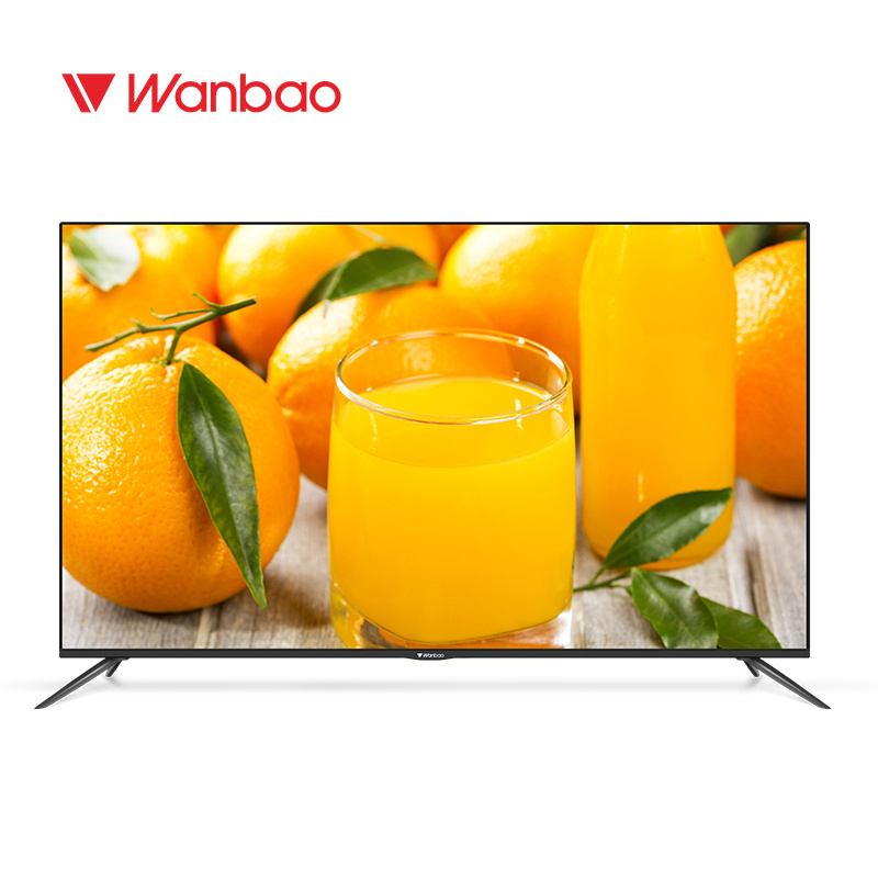 Wanbao  New Design Hot Selling  82inch QLED 4K smart TV  Android 9.0 system QLED 32 43 50 55 58 75 82 Inch Led Tv Smart 2K 4K TV