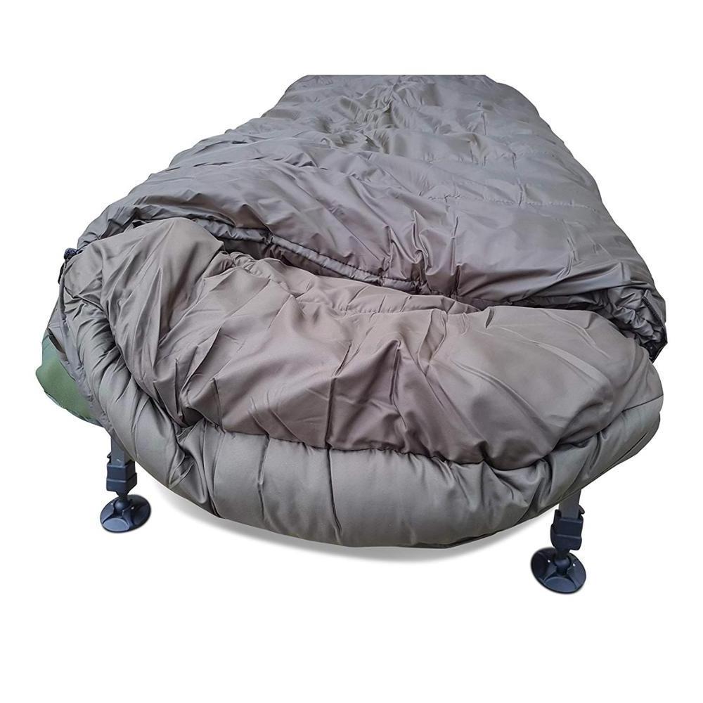 Lightweight 6 leg fishing carp bed bedchair 5 Season sleeping bag sleep system