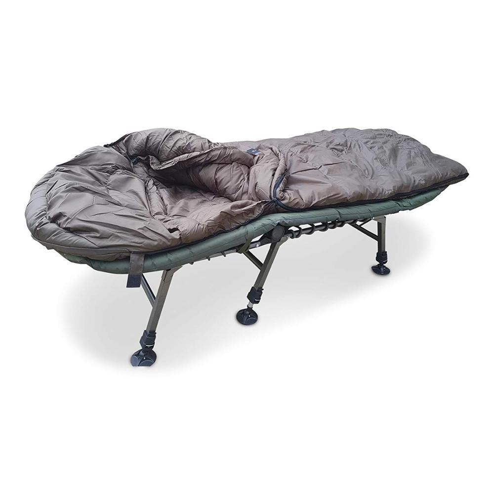 Lightweight 6 leg fishing carp bed bedchair 5 Season sleeping bag sleep system