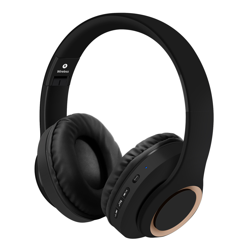 Black headset wireless stereo headphone from manufacturer auriculares bluetooth