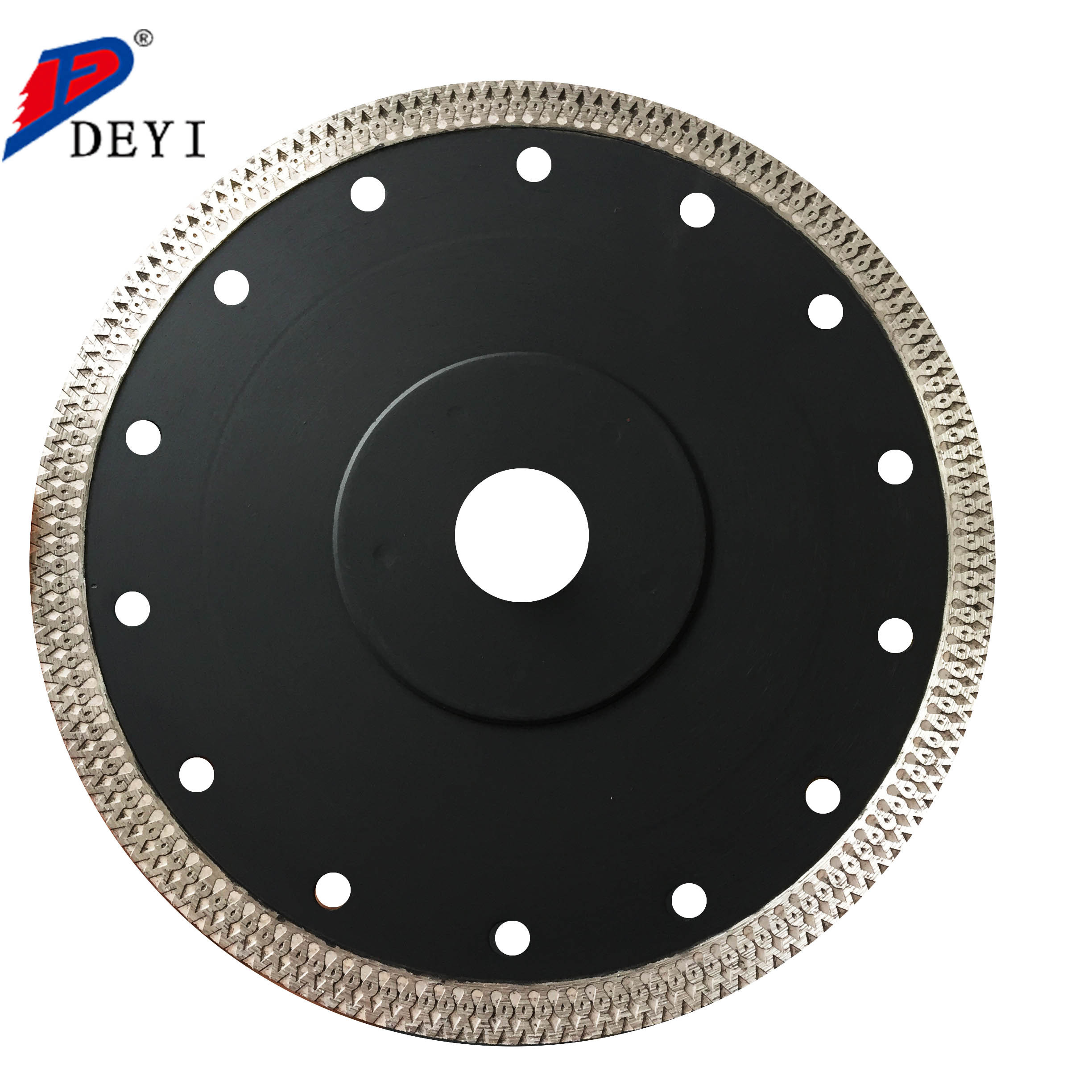 DEYI OEM 180mm Hot pressed circular saw blade diamond cutting disc turbo porcelain tile stone diamond saw blade