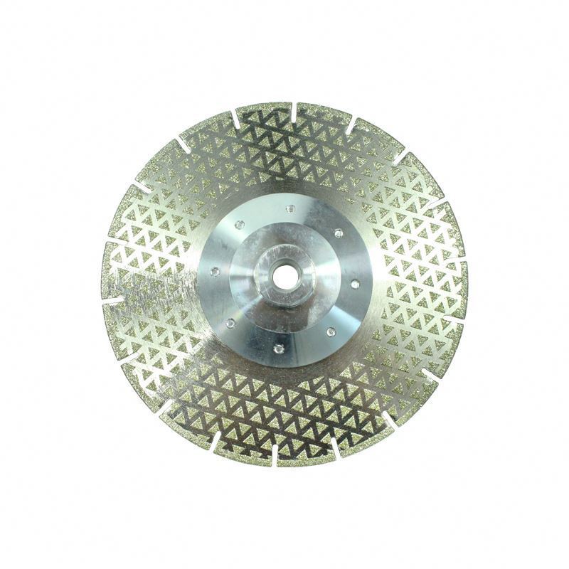 DEYI 125mm double side triangle shape blade electroplated Diamond Saw Blade cutting disc grinding wheel For marble And granite