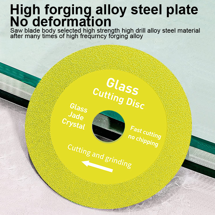 Glass Cutting Disc Thin Saw Blade Wheel Glass Ceramic Cutting for Angle Grinder 4'' Diamond Saw Blade 100mm Thin Cutting Disc