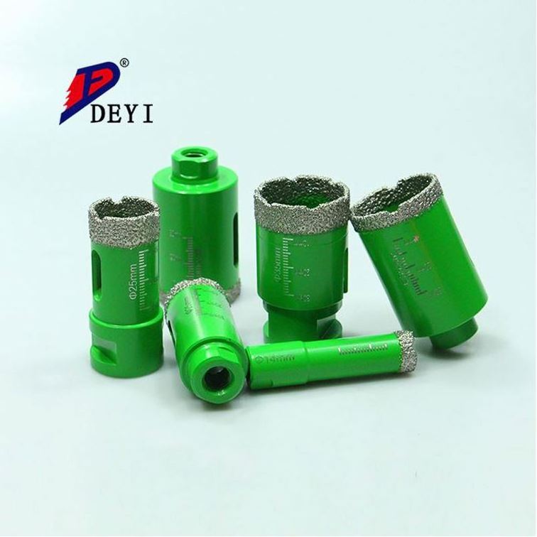 Top Quality Marble Porcelain Ceramic Concrete Vacuum Brazed 10mm Diamond Tool Dry Diamond Core Drill Bit Kit