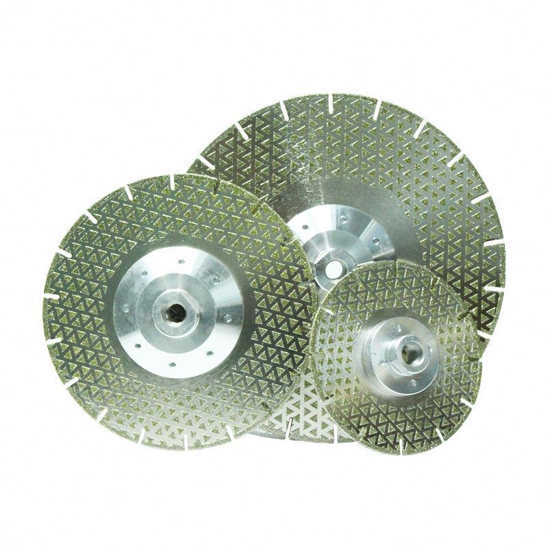 DEYI 125mm double side triangle shape blade electroplated Diamond Saw Blade cutting disc grinding wheel For marble And granite