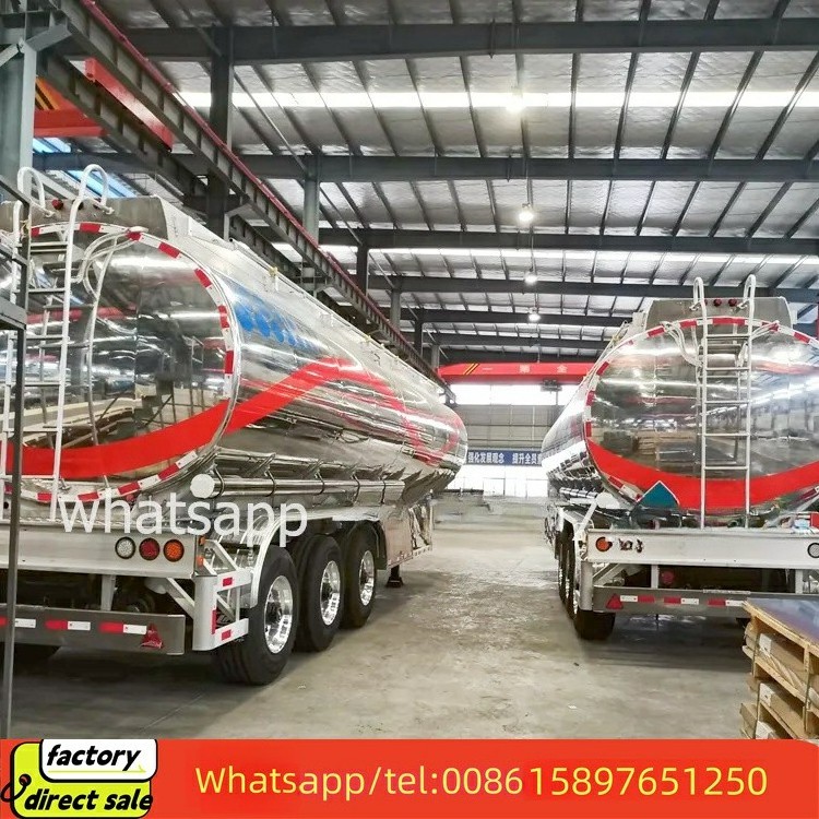 50000L-60000Liters Steel Fuel Tanker Semitrailer 12 Tyre oil tanker ...