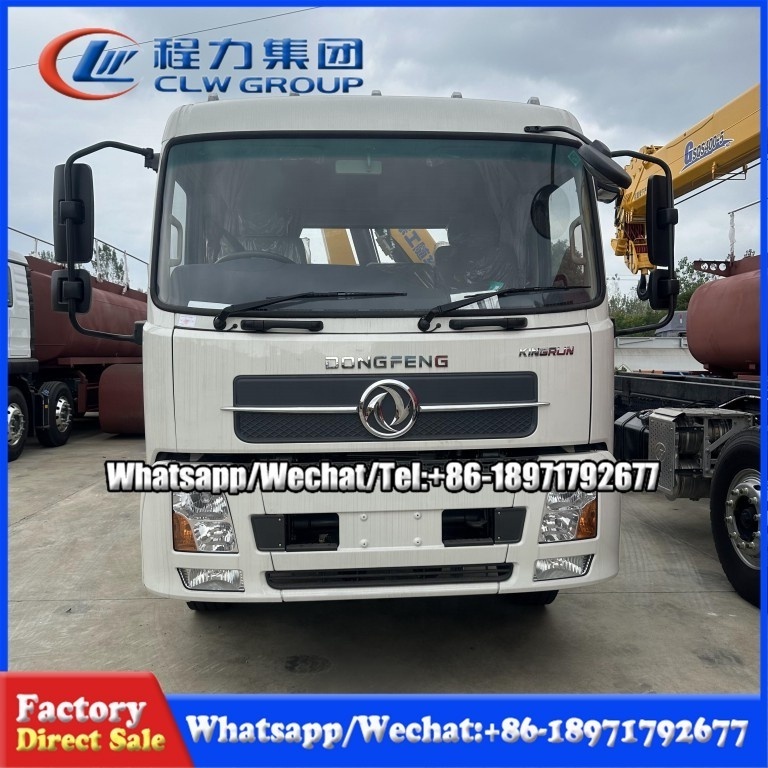 Dongfeng Self Loader Telescopic Boom Truck Crane 4x2 Flatbed Truck Mounted 8-10ton Crane