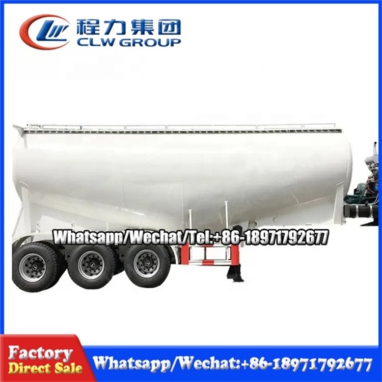 3 Axle 50ton V Shape Bulk Cement Tank Fly Ash Cement Bulker Silo Tanker Truck Semi Trailer