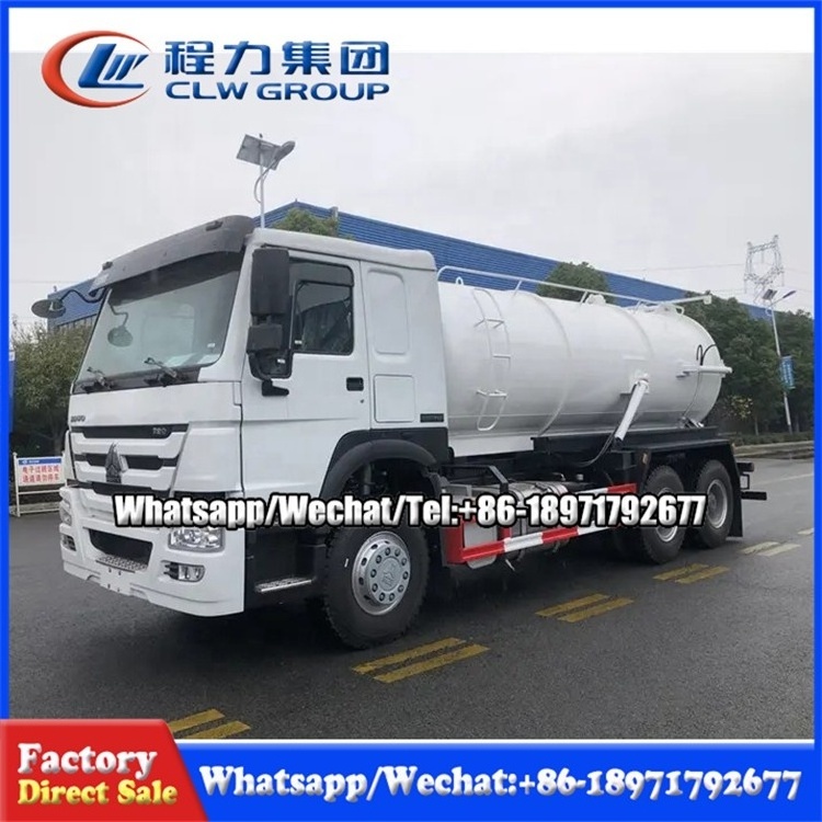 Factory price Sewage Suction Truck 6x4 20000liters Septic Tank Cleaning And Sewage Sucking Truck