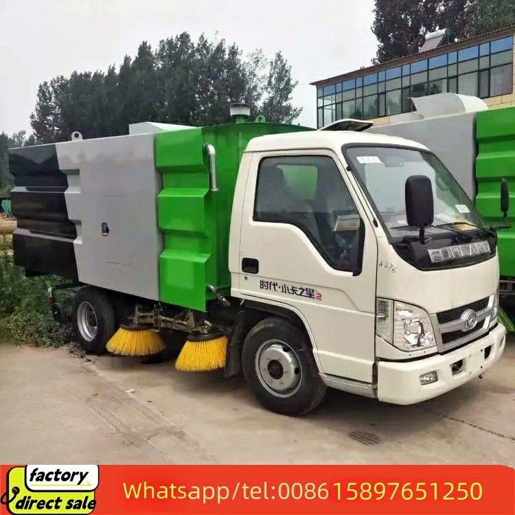 Small 4x2 mini Street Sweeper Vehicle Vacuum Road Sweeper Puel Electric Road Sweeper Cleaning Machine Truck