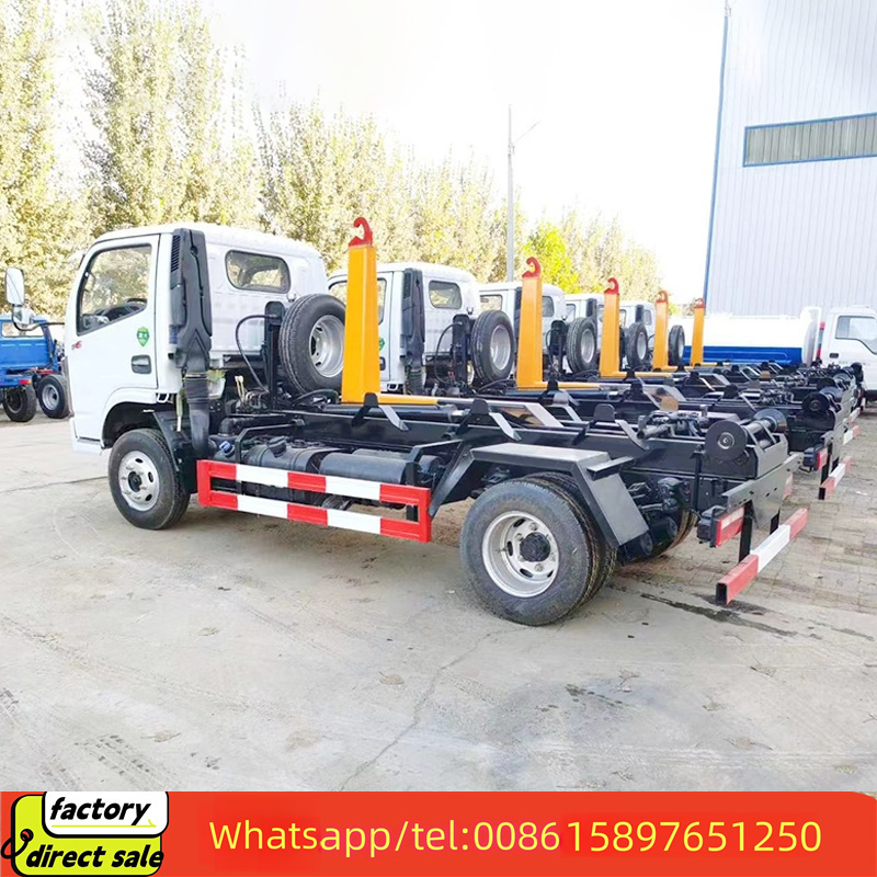 small hook lift garbage truck 3 to 20 tons hooks lift trailer for garbage truck for sale