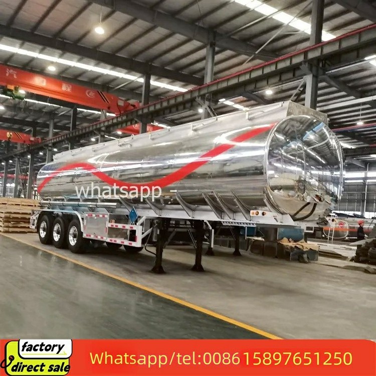 50000L-60000Liters Steel Fuel Tanker Semitrailer 12 Tyre oil tanker trailer Liquid Transport Fuel Tank Truck Semi Trailer