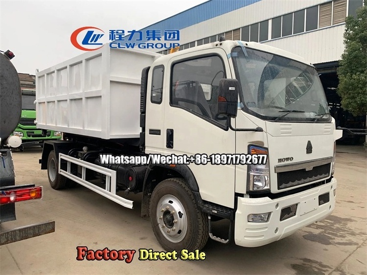 SINOTRUK HOWO 4x2 Hook Lift Garbage Truck Left/right Hand Drive Howo Garbage Truck For Sale