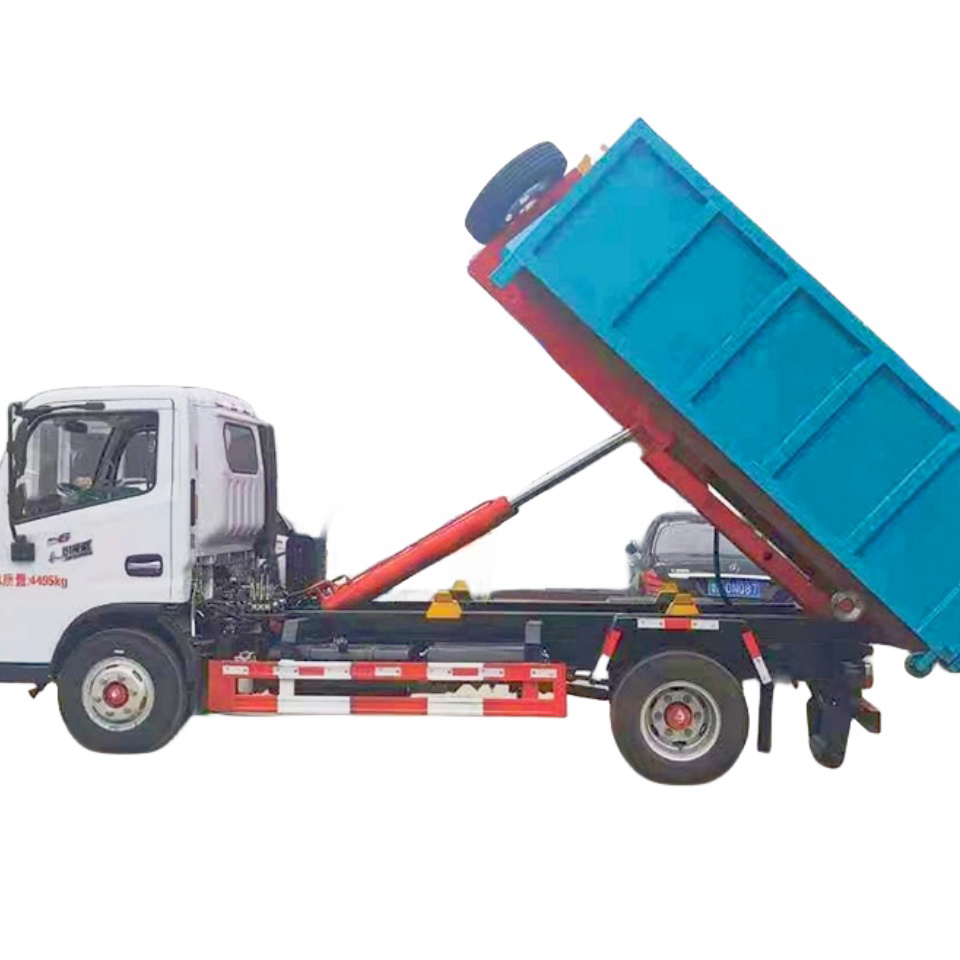 small hook lift garbage truck 3 to 20 tons hooks lift trailer for garbage truck for sale