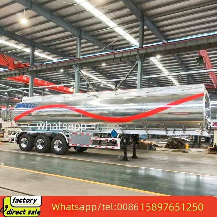 50000L-60000Liters Steel Fuel Tanker Semitrailer 12 Tyre oil tanker trailer Liquid Transport Fuel Tank Truck Semi Trailer