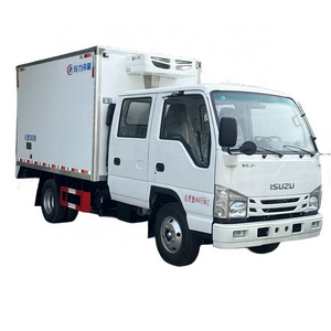 Isuzu 2row 5 Ton Meat Fruit Vegetable Refrigerator Transport Truck 4x2 Cooling Van Truck Freezer