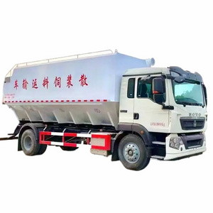 Howo feed bulk truck 25cbm tank capacity 3 warehouses for delivery bulk feed truck animal feed wood pellets