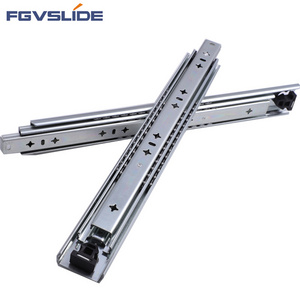 225KG Wholesale Heavy Duty 3 Fold Telescopic Channel Ball Bearing  Soft Close Push To Open Drawer Slide Rail for Kitchen Drawer