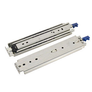 76mm full extension Lock-In Lock-Out Locking heavy load duty telescopic drawer slides for industrial bearings