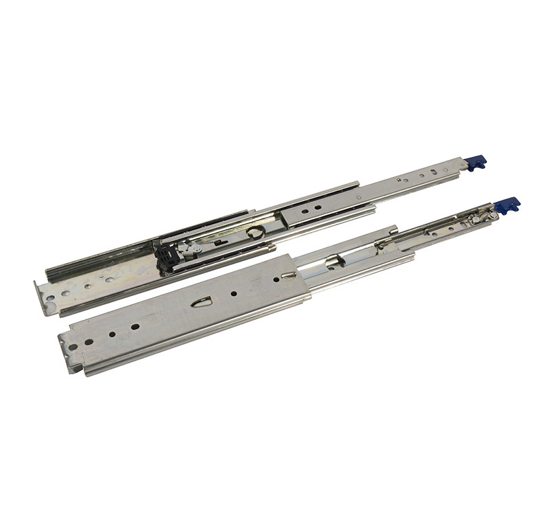 76mm full extension Lock-In Lock-Out Locking heavy load duty telescopic drawer slides for industrial bearings