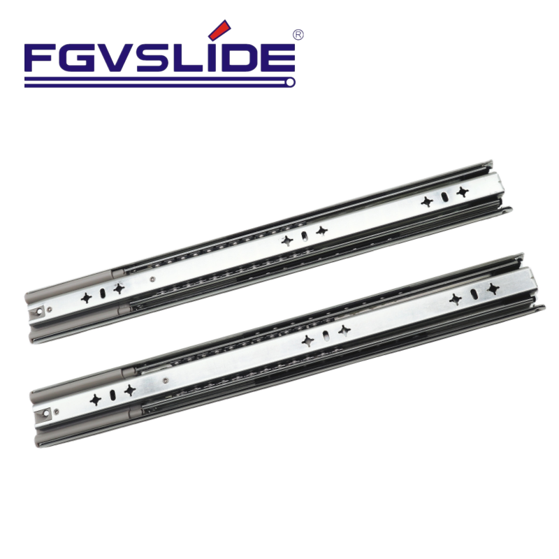 FGVSLIDE furniture kitchen cabinet 53mm ball bearing drawer slides rail heavy duty soft close drawer slide