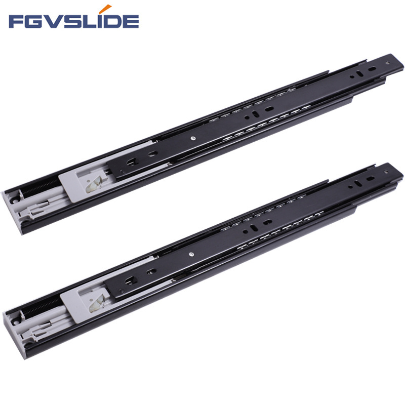 45mm hydraulic damper drawer slides parts full extension ball bearing furniture soft close drawer slide for cabinet