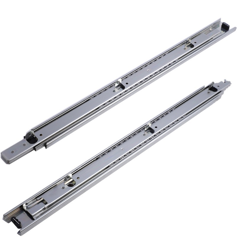 cabinet hardware full extension ball bearing drawer slide 35mm normal telescopic rails for kitchen