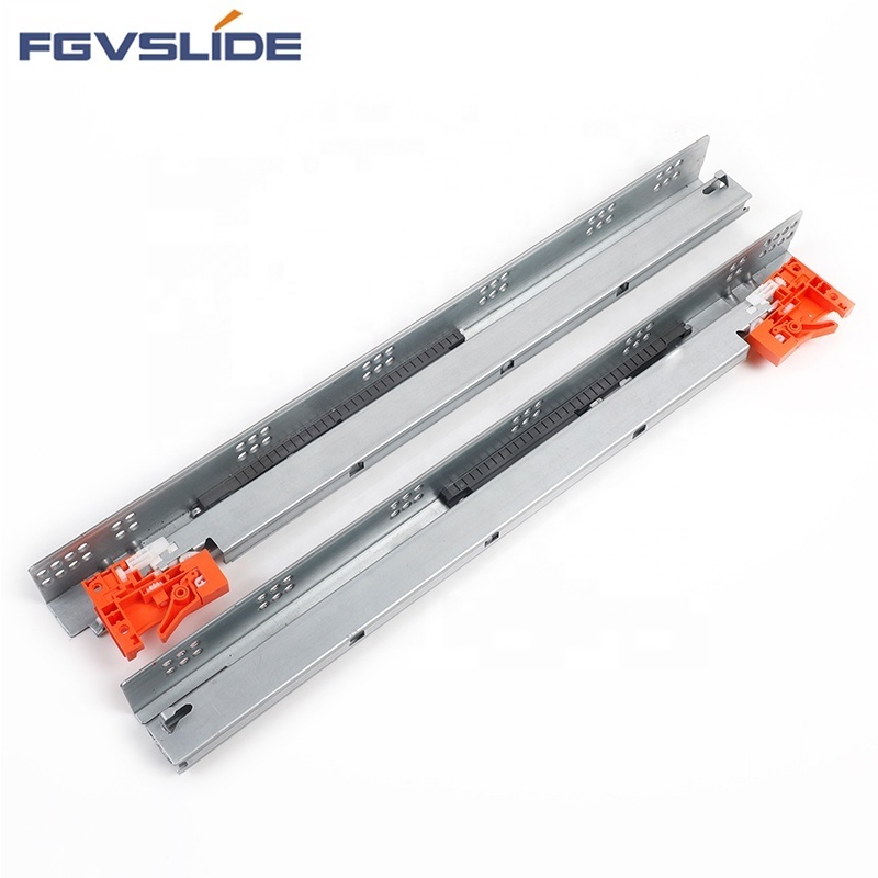 Hafele Soft Close Concealed Drawer Slide with Lock Galvanized Steel for Furniture Installation 1.8*1.0*1.5 50000 Times Modern